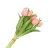 SILK TULIP BOUQUET 7X LIGHT PINK 17X30CM