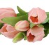 SILK TULIP BOUQUET 7X LIGHT PINK 17X30CM