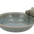 IRON STONE BIRD BOWL GLAZED LIGHT BLUE 33X5CM