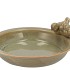 IRON STONE BIRD BOWL GLAZED SAND 33X5CM