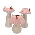 BIRD MUSHROOM VASE PINK ASS 14X14X20CM NM