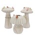 BIRD MUSHROOM VASE WHITE ASS 14X14X20CM NM