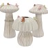 BIRD MUSHROOM VASE WHITE ASS 18X18X31CM NM