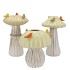 BIRD MUSHROOM VASE SAND ASS 14X14X20CM NM