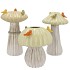 BIRD MUSHROOM VASE SAND ASS 16X16X25CM NM