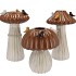 BIRD MUSHROOM VASE BROWN ASS 16X16X25CM NM
