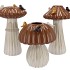 BIRD MUSHROOM VASE BROWN ASS 18X18X31CM NM