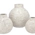 MIKA NORDIC WHITE VASE NECK STRUCTURE 18X18CM