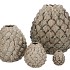 MIKA NORDIC GREEN VASE PINECONE EDGE 9X9CM