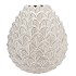 MIKA NORDIC WHITE VASE PINECONE EDGE 34X37CM