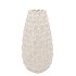 MIKA NORDIC WHITE VASE LONG PINECONE EDGE 16X35CM