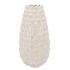 MIKA NORDIC WHITE VASE LONG PINECONE EDGE 26X50CM