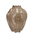 MIKA WILD BROWN VASE WAVY SPHERE NECK 27X35CM
