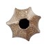 MIKA WILD BROWN VASE WAVY SPHERE NECK 27X35CM