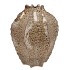 MIKA WILD BROWN VASE WAVY SPHERE NECK 31X40CM