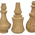 MIKA MAJESTIC GOLD VASE CURVES ASS 28X57CM