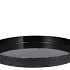MELAMINE WILD BLACK TRAY ROUND 36X36X3CM NM