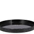 MELAMINE WILD BLACK TRAY ROUND 32X32X3CM NM