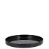 MELAMINE WILD BLACK TRAY ROUND 22X22X2CM NM
