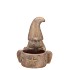 CONCRETE GOLDEN GNOME HAT T-LIGHT 12X13X15CM
