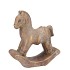 CONCRETE GOLDEN ROCKING HORSE 16X6X18CM