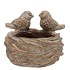 CONCRETE GOLDEN BIRDS NEST 20X19X16CM