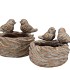 CONCRETE GOLDEN BIRDS NEST 20X19X16CM