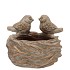 CONCRETE GOLDEN BIRDS NEST 17X17X14CM