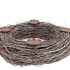 WREATH BIRCH TREE WHITEWASH WITH CANDLESTICK 50X12CM