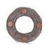 WREATH BIRCH TREE WHITEWASH WITH CANDLESTICK 50X12CM