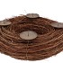 WREATH ELM BRANCHES NATURAL WITH CANDLESTICK 50X12CM