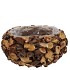 WREATH WOOD BROWN PLANTER WITH BOTTOM 14X16X13CM