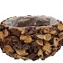 WREATH WOOD BROWN PLANTER WITH BOTTOM 19X20X14CM