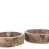 NATURE BIRCH PLANTER ROUND S/2 20X20X6CM/25X25X7CM