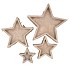 NATURE BIRCH PLANTER STAR S/4 20X6CM/30X7CM/40X8CM/50X9CM