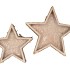 NATURE BIRCH PLANTER STAR S/2 20X6CM/30X7CM