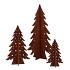 RUSTY SCOTTISH BROWN TREE DECO 19X30CM
