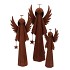 RUSTY SCOTTISH BROWN DECO ANGEL 25X15X60CM