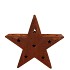 RUSTY SCOTTISH BROWN DECO STAR 23X6X24CM