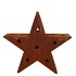 RUSTY SCOTTISH BROWN DECO STAR 31X8X30CM