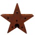 RUSTY SCOTTISH BROWN DECO STAR 31X8X30CM