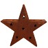 RUSTY SCOTTISH BROWN DECO STAR 45X10X43CM
