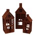 RUSTY SCOTTISH BROWN DECO HOUSE CANDLE 14X31CM
