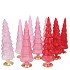 TWINKLE JOLLY PINK MIX GLASS TREE SHINY ASS 9X25CM