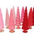 TWINKLE JOLLY PINK MIX GLASS TREE MATT ASS 10X30CM