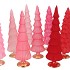 TWINKLE JOLLY PINK MIX GLASS TREE MATT ASS 10X35CM