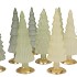 TWINKLE NORDIC GREEN MIX GLASS TREE MATT ASS 10X35CM