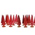 TWINKLE JOLLY RED MIX GLASS TREE SHINY ASS 9X25CM