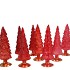 TWINKLE JOLLY RED MIX GLASS TREE SHINY ASS 9X25CM