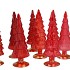 TWINKLE JOLLY RED MIX GLASS TREE SHINY ASS 10X35CM